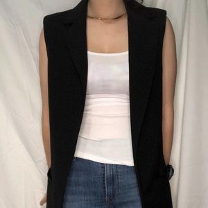 Black Sleeveless Blazer